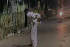 रात में भूत को सड़क पर निकला पड़ा भारी