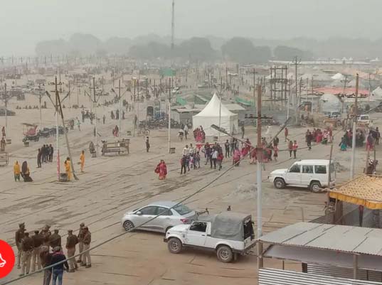 माघ मेला - पौष पूर्णिमा के स्नान के लिए स्नान घाट पूरी तरह से तैयार
