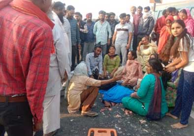 गदरपुर न्यूज - डंपर से कुचल पर युवक की मौत