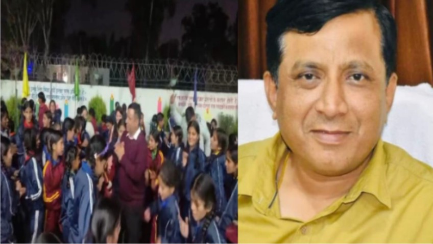 डीजी सूचना एवं एजुकेशन बंशीधर तिवारी गिफ्ट लेकर अनाथ, असहाय एवं निर्धन छात्राओं के बीच पहुंचे