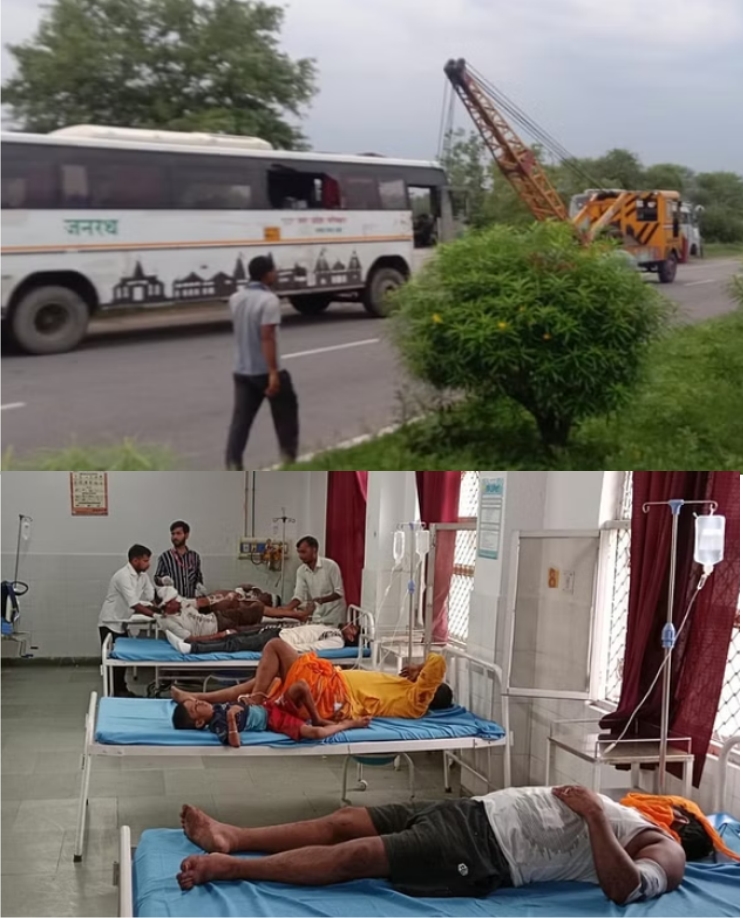 हाईवे पर दो बसों की जोरदार भिड़ंत पांच की मौत कई घायल