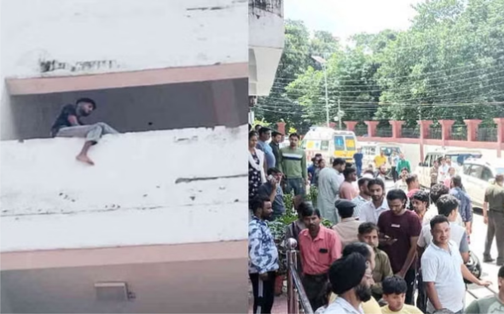 दून अस्पताल में हाई वोल्टेज ड्रामा तीसरी मंजिल पर चढ़ा युवक