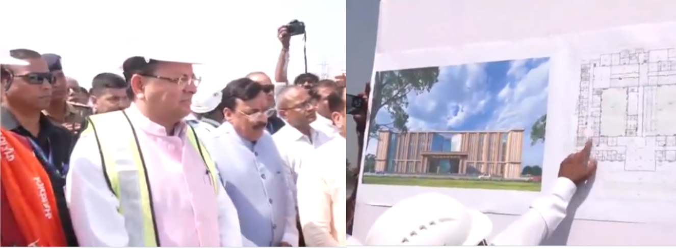निर्माणाधीन एम्स के कार्यों का किया निरीक्षण किच्छा पहुंचे मुख्यमंत्री