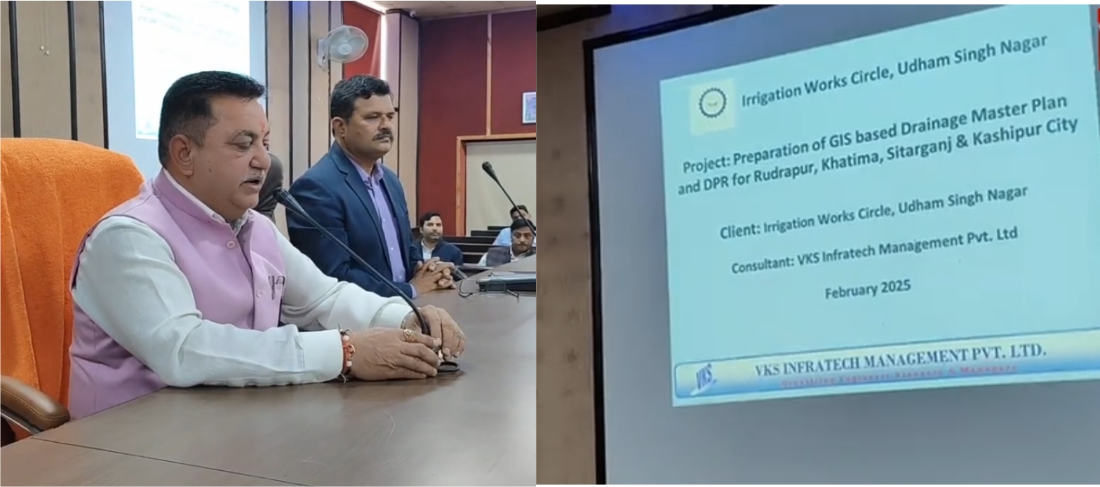 काशीपुर: नगर में जल भराव की समस्या को लेकर विभिन्न विभागों के साथ समाधान का प्रजेंटेशन शुरू