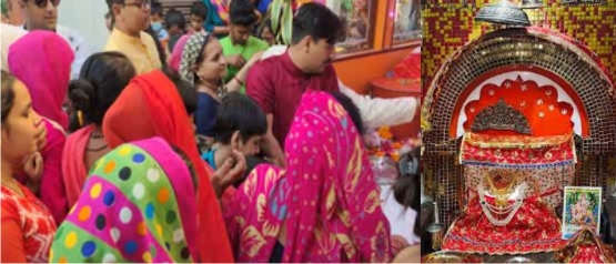 चैैत्र नवरात्रि पर मनसा देवी मंदिर में सुबह से श्रद्धालुओं का तांता