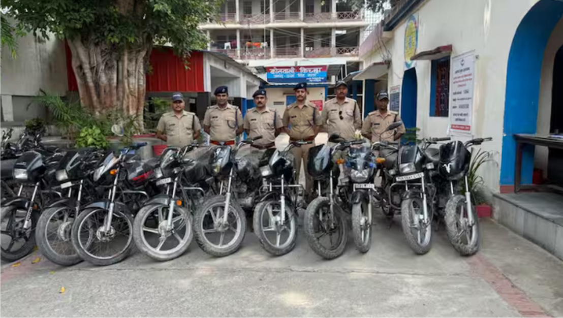 बाइक चोरी गिरोह का पर्दाफाश, 11 चोरी की बाइक बरामद