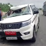 काशीपुर-रुद्रपुर हाईवे पर जा रहे खंड विकास अधिकारी की गाड़ी पर डंपर में मारी टक्कर