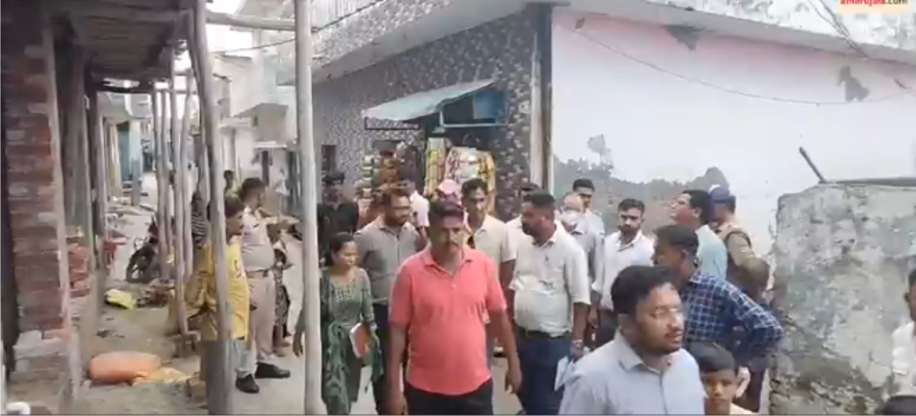 जिला विकास प्राधिकरण की टीम की बड़ी कार्रवाई, बिना नक्शे व अवैध भूमि पर किए गए निर्माण कर रहे 12 मकानों को चिन्हित किया