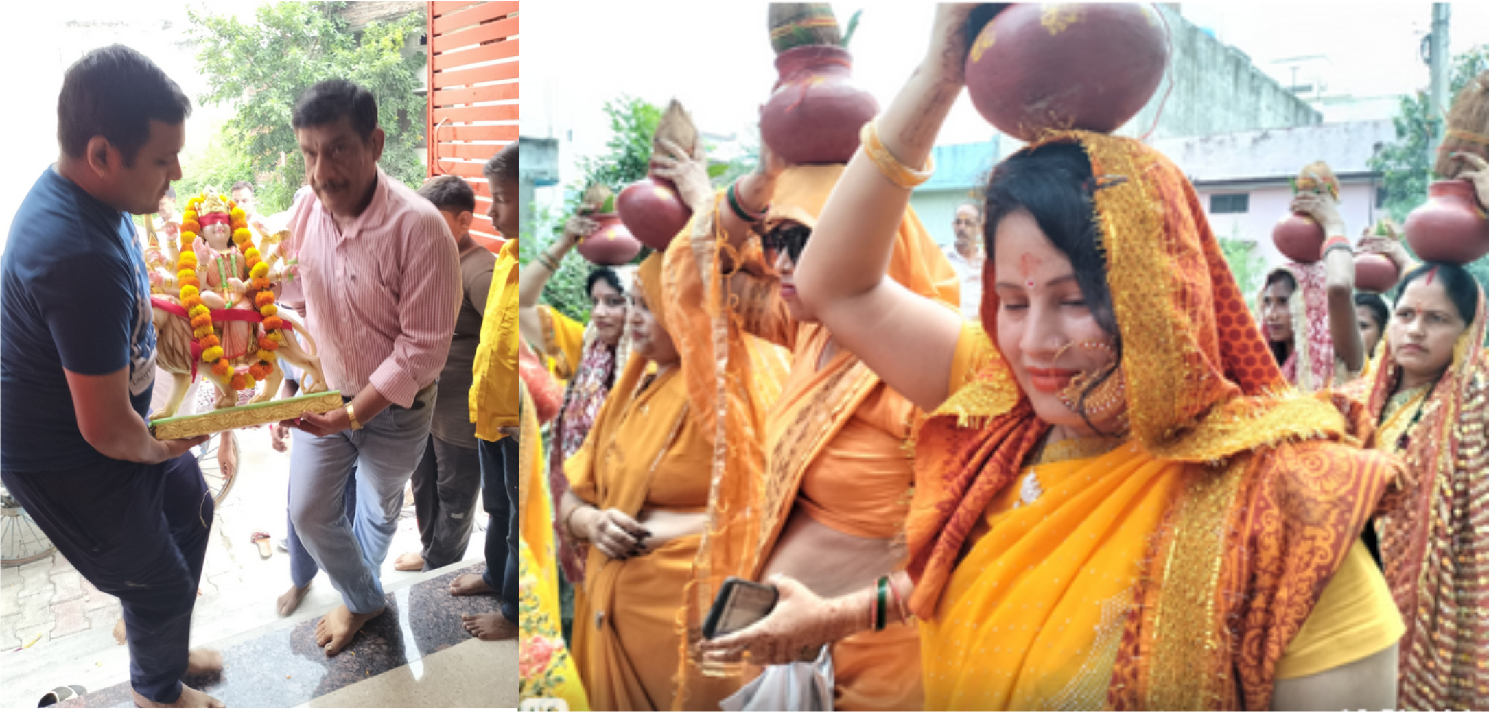 कल होगी मूर्ति की प्राण प्रतिष्ठा, मूर्ति स्थापना से पहले निकली कलश यात्रा