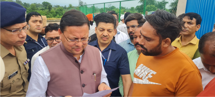 मुख्यमंत्री पुष्कर सिंह धामी खटीमा पहुंचे