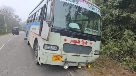 रोडवेज बस हुई एक बड़े हादसे का शिकार