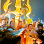 त्रिशूल चौक पर सीएम धामी के स्वागत को उमड़े कार्यकर्ता