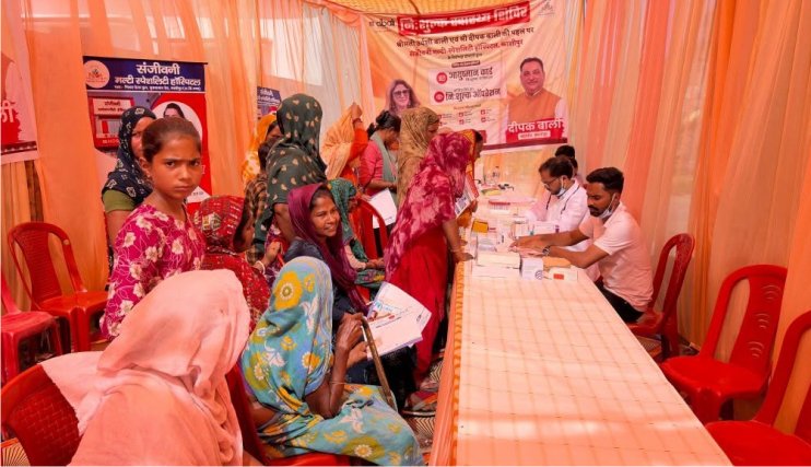 ग्राम पंचायत पच्चावाला डी. बाली फाउंडेशन एवं संजीवनी मल्टी-स्पेशलिटी हॉस्पिटल द्वारा निःशुल्क स्वास्थ्य शिविर आयोजन